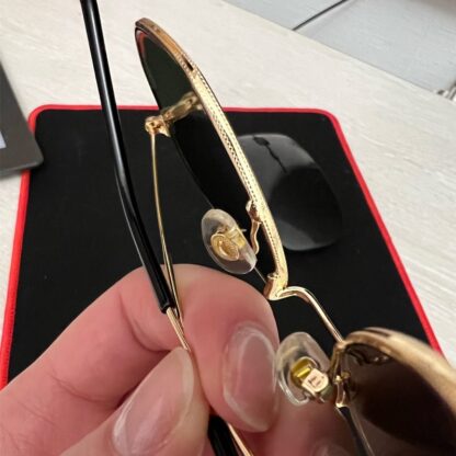 Men Sunglases Hexagon Sun glasses NEW Women Metal Frame Fishing Glasses Gold tea Eyewear lentes de sol hombre okulary UV400 - Image 4