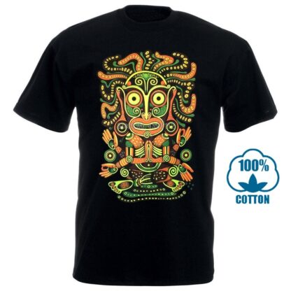 Idol Mens T Shirt Glow Uv Blacklight Neon Psychedelic Art Goa Festival Trance