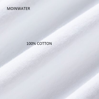 MOINWATER New Women Black White Tshirts Lady Solid Cotton Tees Short Sleeve T shirts Female Summer Tops for Woman  MT1901 - Image 4