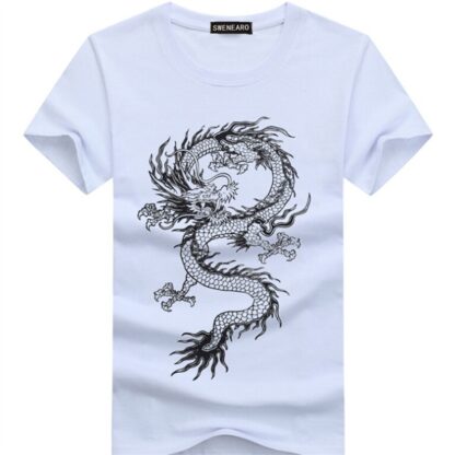 SWENEARO Men's T-Shirts Dragon cartoon printing cotton short-sleeved t shirt men Casual O-Neck brand Tee Shirt men plus size 5XL - Image 3