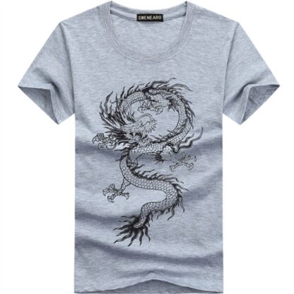 SWENEARO Men's T-Shirts Dragon cartoon printing cotton short-sleeved t shirt men Casual O-Neck brand Tee Shirt men plus size 5XL - Image 4